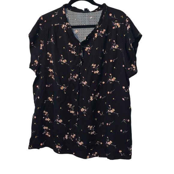 New Buffalo Ladies' Flutter Sleeve Floral Top sz XL - Picture 1 of 6